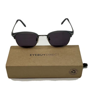 Eyebuydirect Links 48-21-144 C3 Browline Gray Metal Eyeglasses Frames Only - Picture 1 of 10