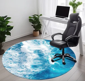 Office Chair Mat For Hardwood & Tile Floor, 47" × 47" Computer Chair Mat Multi-R - Picture 1 of 2