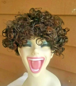 HUMAN HAIR WIG SHORT CURLY 100% HH FRANCIEL NIB BY ITS A CAP WEAVE P1B/33 - Picture 1 of 8