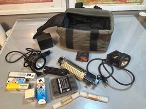 MISC bag LOWEL Pro & Tota lights KENCO 86mm filters GE 210 light meter & bulbs - Picture 1 of 21