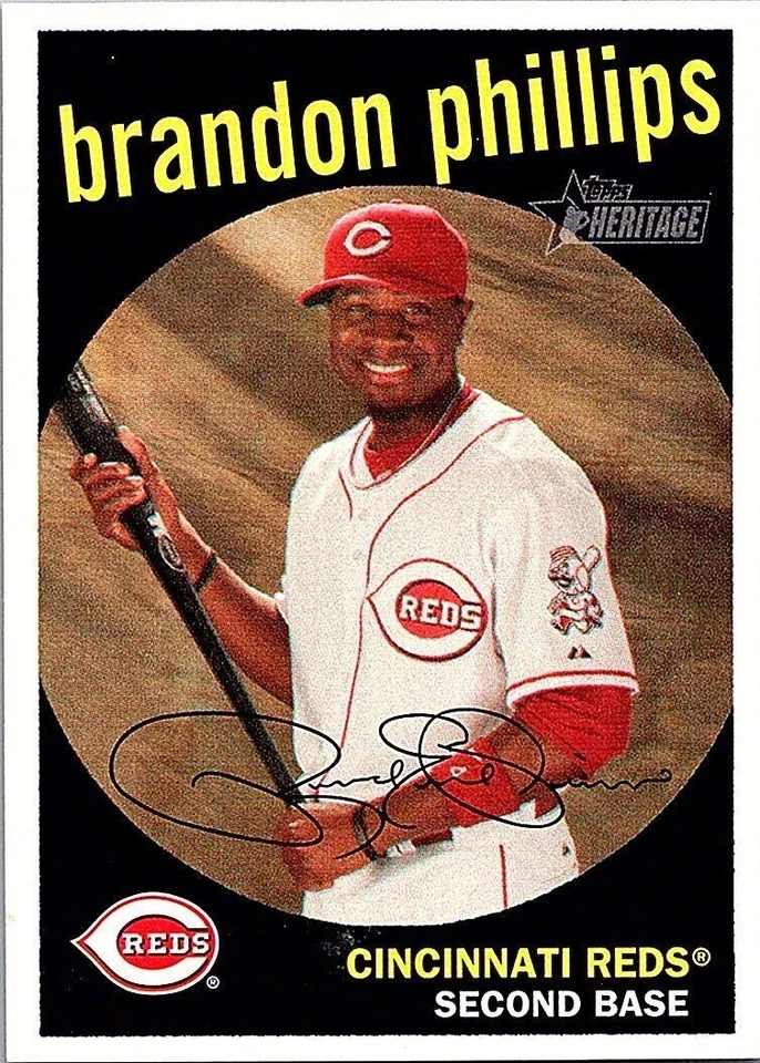 2008 Topps Heritage Brandon Phillips #335 Cincinnati Reds - Image 1 of 1