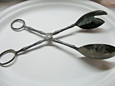 Salad Tongs E.P. Zing Silverplated Landes Pattern Made in Italy 8"