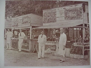 Coca Cola Refresco Soporte Soda Jerk Vintage Sepia Tarjeta Stock Foto Años 1040 - Imagen 1 de 1