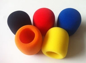 5 Pack Colorful Microphone Windscreen Sponge Foam Cover Shield for Shure mics - Picture 1 of 1