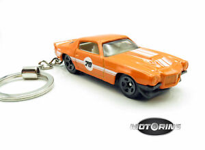 Porte-clés 1970 '70 Chevrolet Camaro SS voiture orange rare nouveauté 1:64 moulé sous pression
