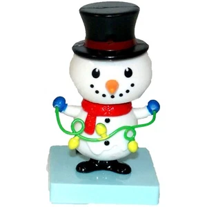 Lindo Rocking BAILARÍN SOLAR MUÑECO DE NIEVE Invierno Baile Juguete Tablero Ventana Decoración - Imagen 1 de 4