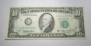 1993 $10.00 Federal Reserve Offset Printing Error Note Gem CU C343 - Picture 1 of 8