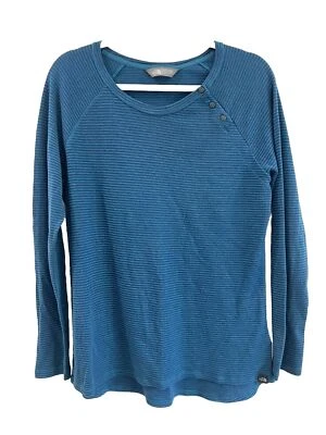Top The North Face manga larga rayas azules ropa deportiva para mujer talla XL Foto 1 de 4