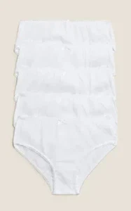 5 White Briefs Girls Underpants Knickers School Plain 100% Cotton - Picture 1 of 1