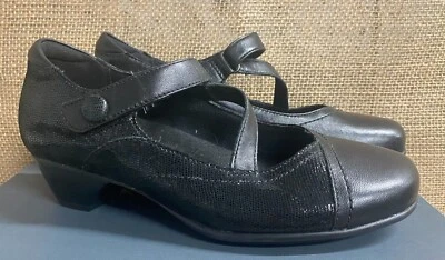 Nuevo en caja Aravon AAZ09BKM Mujer Portia-AR Negro Multi Tacón Informal Foto 1 de 4