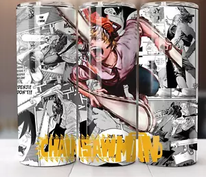 Chainsaw Man Tumbler 20oz Travel Mug Stainless Steel Cup Straw - Picture 1 of 3