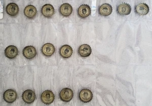1967 COKE COCA COLA Caps LOS ANGELES DODGERS Complete Team Set of 18 (L1 - L18) - Picture 1 of 4