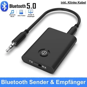 Bluetooth 5.0 Musik Stereo Sender Receiver Audio Transmitter Adapter Empfänger - Bild 1 von 5