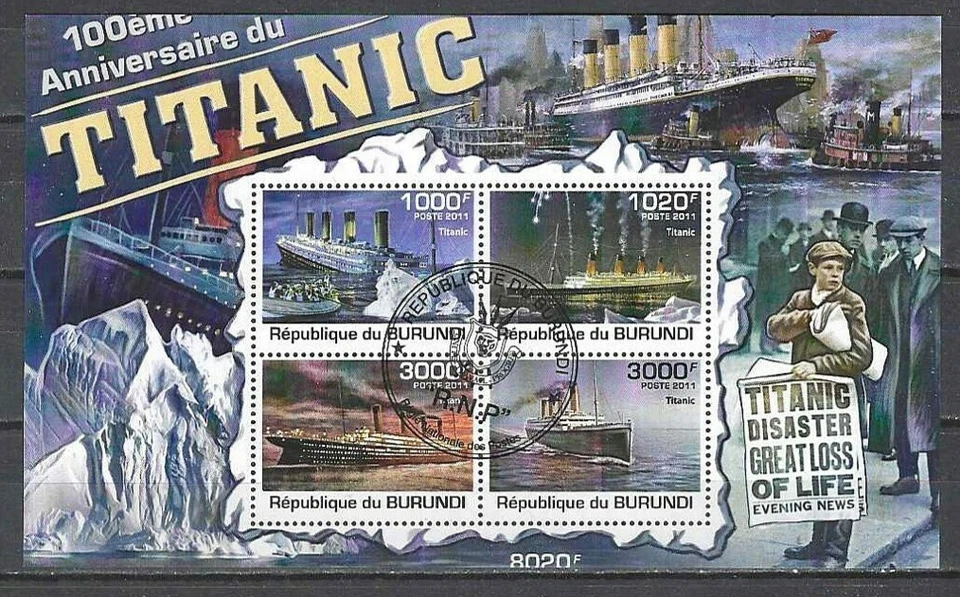Bateaux Titanic Burundi 2011 (135) Yvert n° bloc 183 oblitérés - Photo 1/1