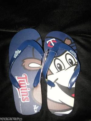 MINNESOTA TWINS TC BEAR NIÑOS ~ CHANCLAS JUVENILES ~ S 11-12 ~ M 1-2 ~ L 3-4 ~ XL 5-6 ~ NUEVAS CON ETIQUETAS Foto 1 de 3