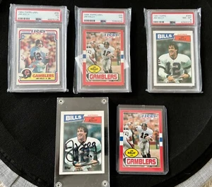 Jim Kelly Topps Rookie Lot USFL auto signed - Picture 1 of 10