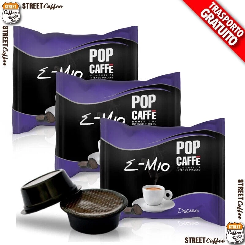 POP CAFFÈ 100 Capsule Caffè Pop e-mio E Mio Miscela DECISO compatibili Lavazza A MODO MIO