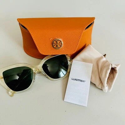 NEW TORY BURCH LIGHT YELLOW PLASTIC SUNGLASSES TY7194U 1952/3H 55-17-140 - Image 1 of 4