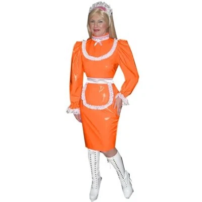 Sissy Maid Girl 8 Colores PVC Vestido Cosplay Disfraces Hecho a Medida Sin Zapatos Foto 1 de 4