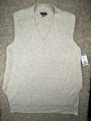 Chaleco Vince Camuto Damas Grande Nuevo con Etiquetas $79 Marfil Tejido Suave Cuello en V Foto 1 de 4