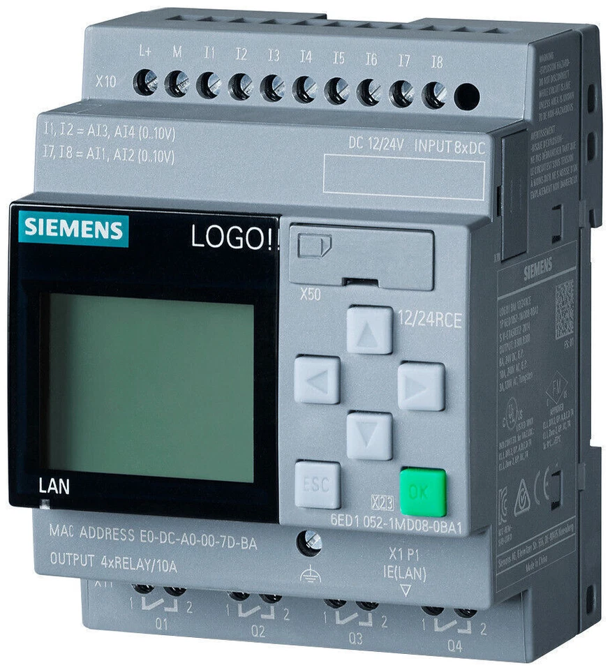 Siemens 12 V DC, 24 V DC Logic Module - 6ED1052-1MD08-0BA1