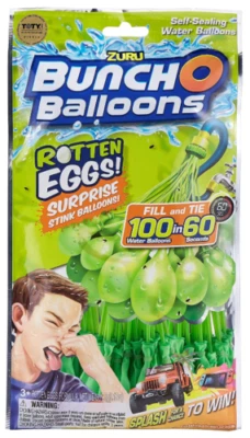 Zuru Bunch O Balloons Self Seal Water Rotten Eggs Surprise Stinky 100 Pk - Image 1 of 4