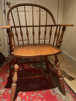 Silla Windsor de arce con respaldo de saco Nichols & Stone de colección hallazgo raro/imágenes Foto 1 de 4