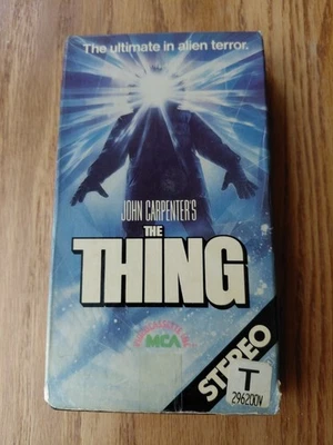 The Thing VHS 1982 MCA Rainbow John Carpenter Horror 1st Release tested Mold - Image 1 of 4