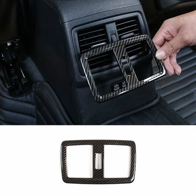 1P ABS углеродного волокна задний ряд выпуск воздуха вентиляционная крышка отделка для BMW X1 F48 2016-2022 - Изображение 1 из 4