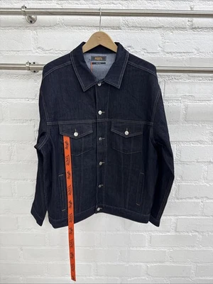 Nueva Chaqueta Denim Von Dutch Índigo Crudo Talla Mediana Hecha en Italia Von Buttons Foto 1 de 4