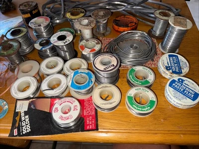 Lote de 14 libras de soldadura vintage - reparación de vitrales EE. UU. vintage y pasta Foto 1 de 4