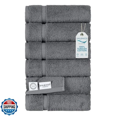 Juego de 6 toallas de mano SALBAKOS 100 % algodón turco 16x30 pulgadas | Calidad reliquia Foto 1 de 4
