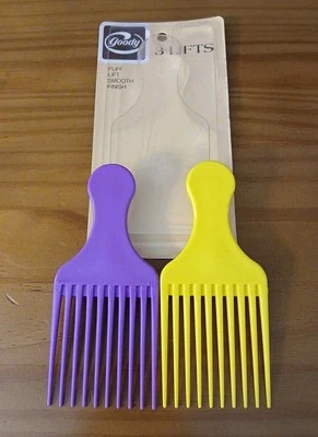 Vtg Goody Comb/ Pick Lift # 7211 Hair to Add Volume for Curly Hair 2 each 1982   - Image 1 of 4