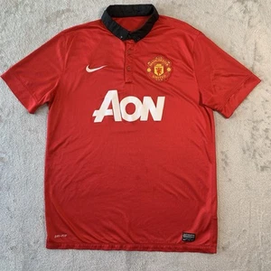 Camiseta deportiva Manchester United Nike para hombre grande roja local 2013 2014 AON 13 14 - Imagen 1 de 17
