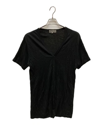 Cardigã Yohji Yamamoto pour homme/S/S linho preto tamanho: 34 - Imagem 1 de 4