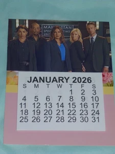 LAW & ORDER SPECIAL OPFER UNIT kleiner magnetischer 2026 KALENDER Mariska Hargitay - Bild 1 von 1