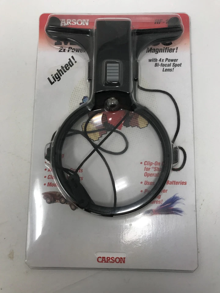 Carson MagniFree Hands Free Lighted Magnifier Crafts Reading Sewing Hobby - Image 1 of 1
