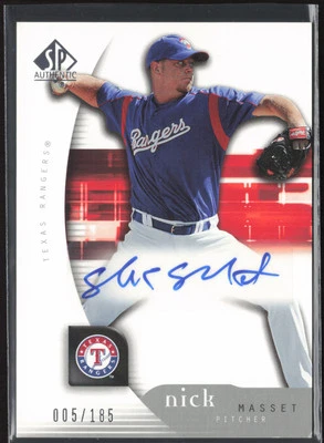 Nick Masset 2005 Upper Deck SP Authentic RC #153 /185 Auto Texas Rangers - Image 1 of 2