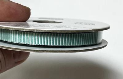 New Stampin Up Bermuda Bay Mini Striped Ribbon 10 Yards 1/4” Wide #7205 - Image 1 of 3
