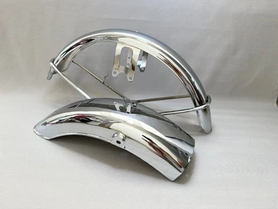 Par guardabarros delantero y trasero cromado para Suzuki GT550 72-75 Indy Water Buffalo. Foto 1 de 4