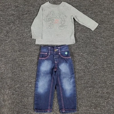 Completo bambina 12 mesi Disney top e globo jeans due pezzi gioco esterno - Immagine 1 di 4