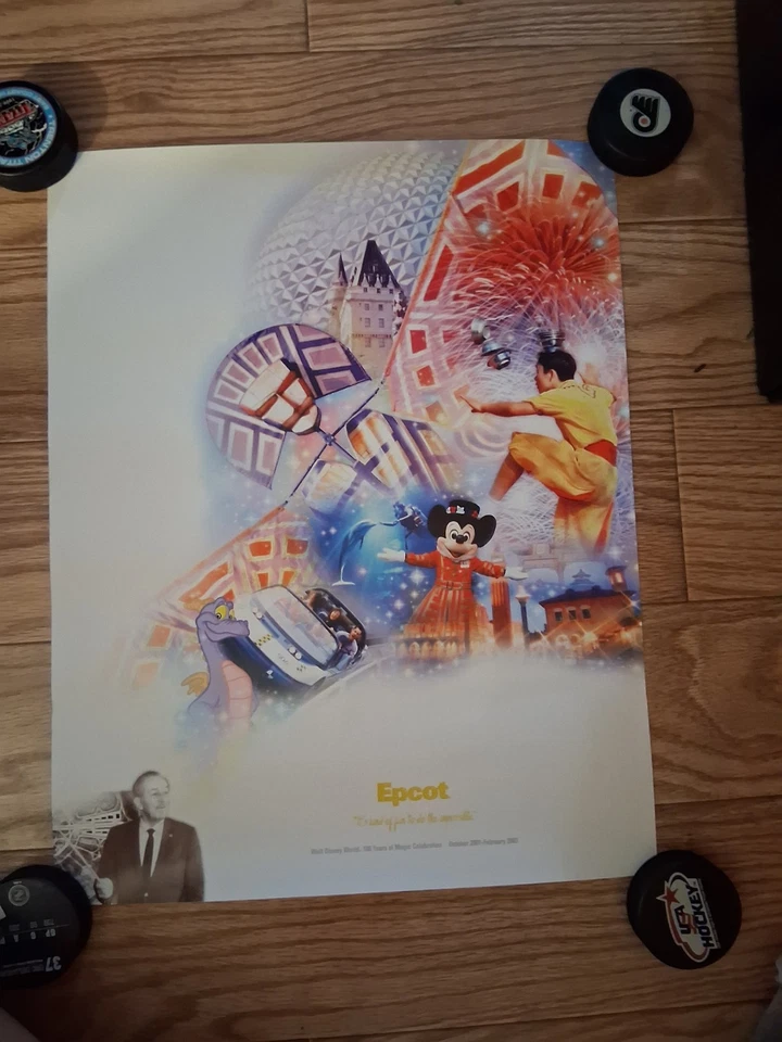 2001 17x21 Walt Disney World Epcot 100 Years Of Magic Fantasia Poster  - Image 1 of 1