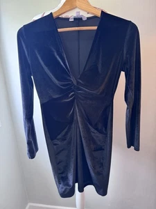 Cute Little Black Velvety Short Dress From Miss Selfridges Petites Size 10 - Picture 1 of 9