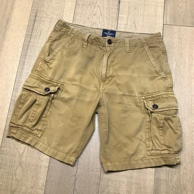 American Eagle Cargo Shorts Mens Size 34 Tan Khaki Classic Casual Y2K Streetwear - Image 1 of 4