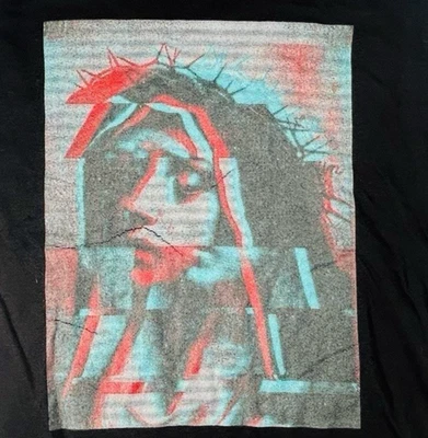 Vaporwave Weeping Mary 100% Cotton Black Muscle Tank Top Men's Medium - Image 1 of 4