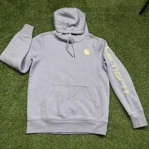 Carhartt Sweater Girls Small 4-6 Work-wear Purple Pullover Hoodie - Picture 1 of 10