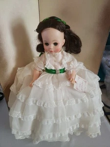 Madame Alexander Doll  VTG Tagged “Gone with the Wind” Scarlett 14” White Dress  - Picture 1 of 9