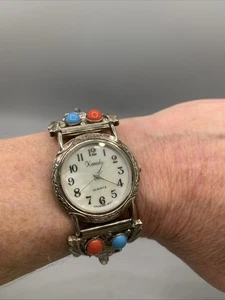 Rare Vintage Xanadu Singapore Mov’t Silver Tone Bear Head Embellished Watch 7” - Picture 1 of 12