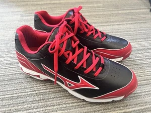 Mizuno 9 Spike Advanced Classic 7 Baseball Cleats (Black/Red) Sz 11.5 - Picture 1 of 6
