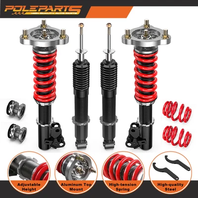 4PCS Full Coilover Strut Shocks For 2006-2011 Honda Civic Acura CSX Adj.Height - Image 1 of 4